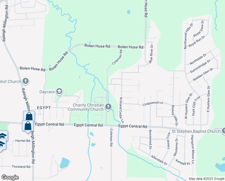 map of restaurants, bars, coffee shops, grocery stores, and more near 4441 Longtree Cove in Memphis