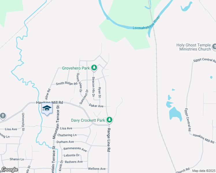 map of restaurants, bars, coffee shops, grocery stores, and more near 4443 Range Line Road in Memphis