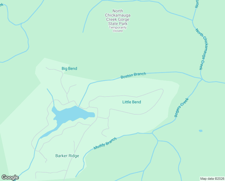map of restaurants, bars, coffee shops, grocery stores, and more near 2362 Little Bend Road in Signal Mountain