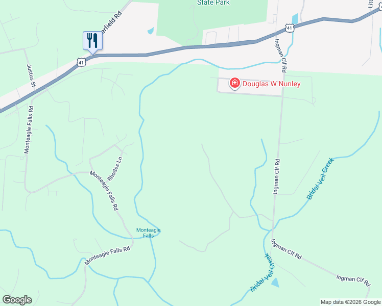 map of restaurants, bars, coffee shops, grocery stores, and more near Azalea Ridge Road in Tracy City