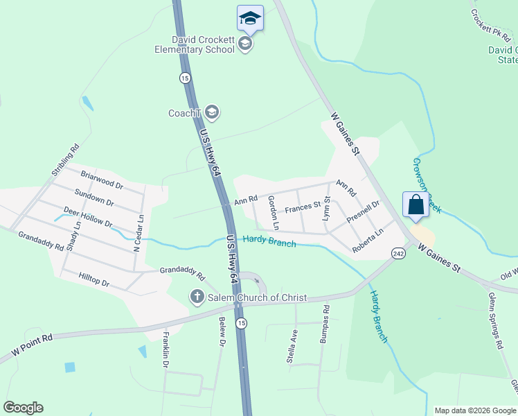 map of restaurants, bars, coffee shops, grocery stores, and more near 1707 Luther Avenue in Lawrenceburg