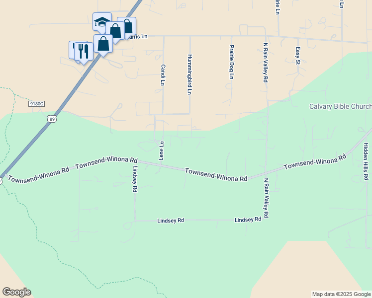 map of restaurants, bars, coffee shops, grocery stores, and more near 5610 Lene Lane in Flagstaff
