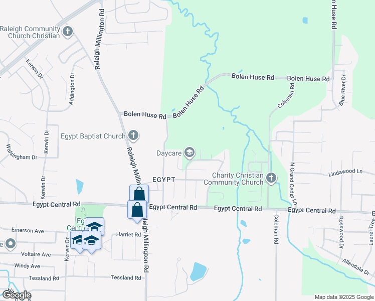 map of restaurants, bars, coffee shops, grocery stores, and more near 4441 Sphinx Cove in Memphis