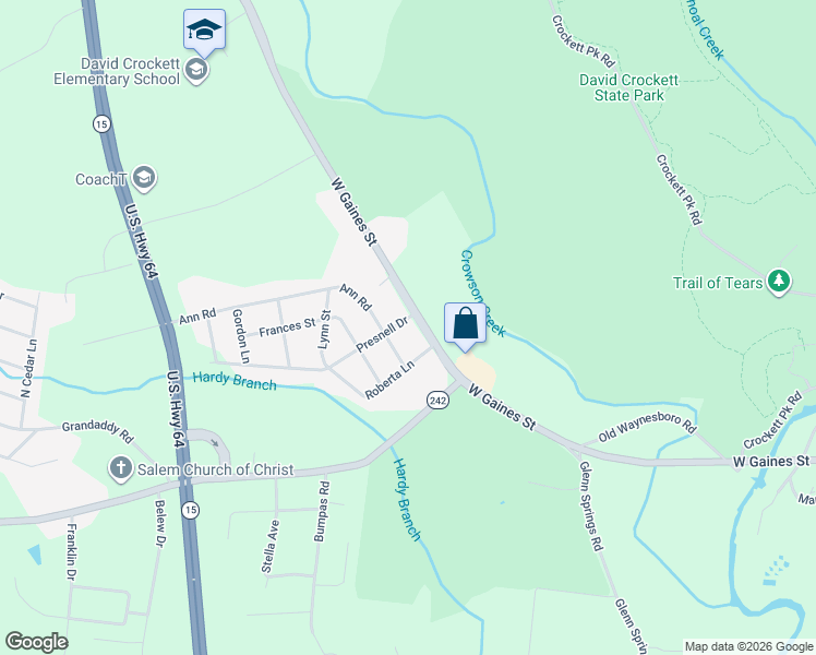 map of restaurants, bars, coffee shops, grocery stores, and more near 1504 Ray Street in Lawrenceburg