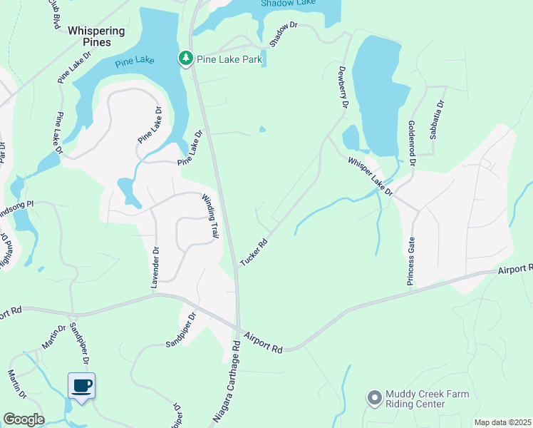 map of restaurants, bars, coffee shops, grocery stores, and more near 150 VINCA Drive in Whispering Pines