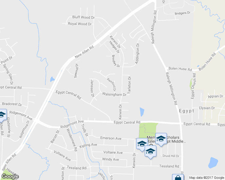 map of restaurants, bars, coffee shops, grocery stores, and more near 3823 Rainford Drive in Memphis