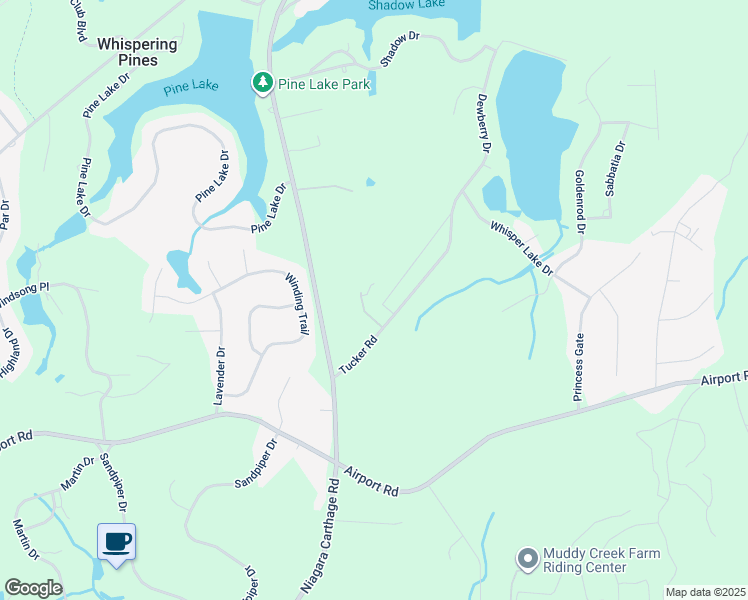 map of restaurants, bars, coffee shops, grocery stores, and more near 150 VINCA Drive in Whispering Pines