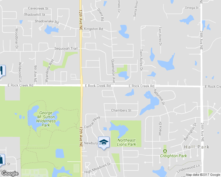 map of restaurants, bars, coffee shops, grocery stores, and more near 1431 Spoonwood Road in Norman