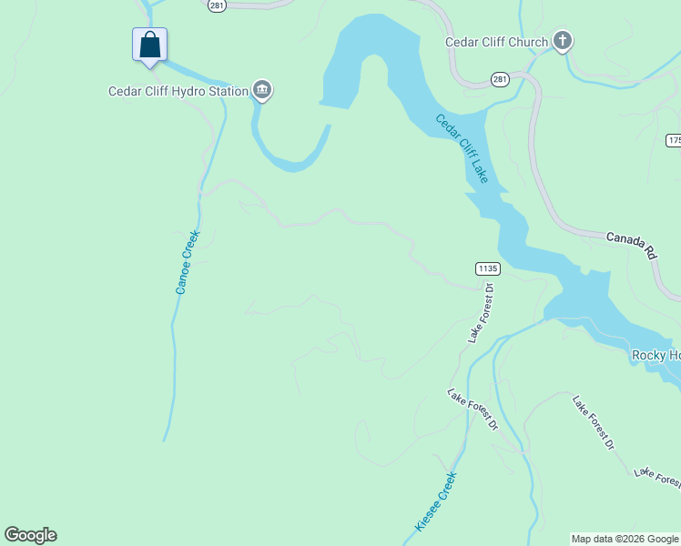 map of restaurants, bars, coffee shops, grocery stores, and more near 2 Shook Cove Road in Tuckasegee