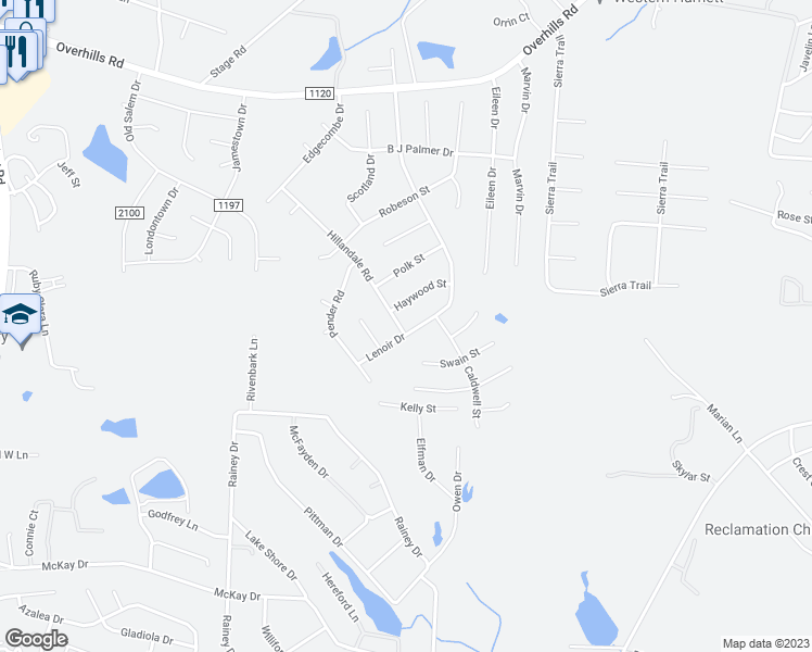 map of restaurants, bars, coffee shops, grocery stores, and more near 421 Hillandale Road in Spring Lake