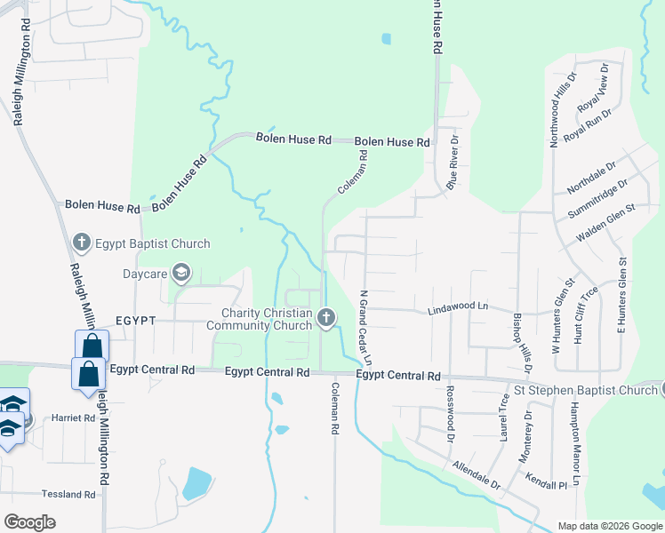 map of restaurants, bars, coffee shops, grocery stores, and more near 4441 Longtree Cove in Memphis