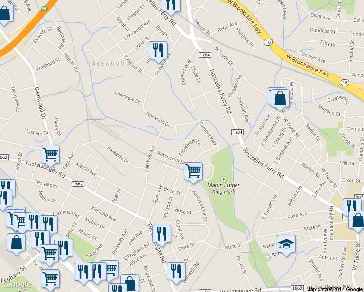 map of restaurants, bars, coffee shops, grocery stores, and more near 900 September Lane in Charlotte