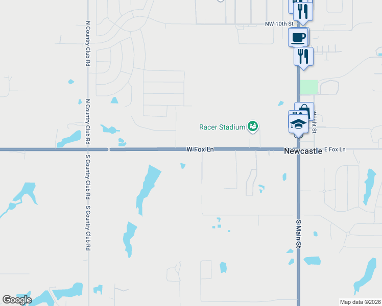 map of restaurants, bars, coffee shops, grocery stores, and more near 718 State Highway 130 in Newcastle