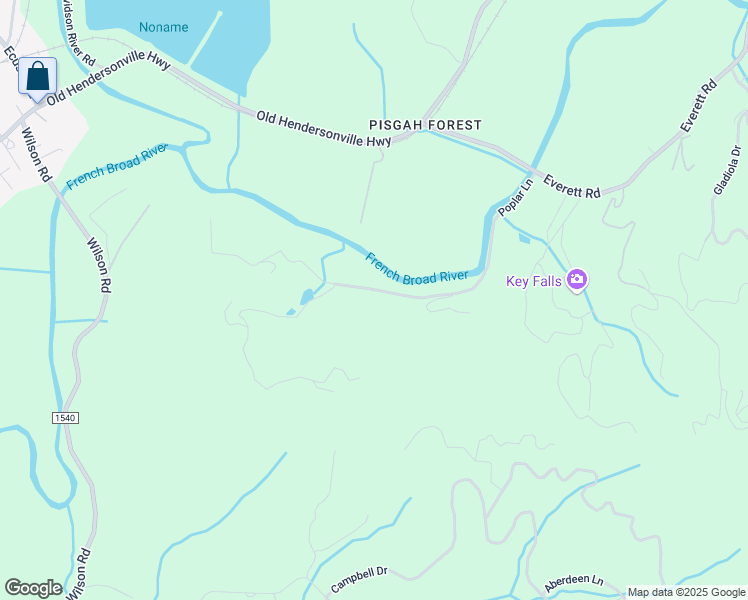 map of restaurants, bars, coffee shops, grocery stores, and more near 551 Poplar Lane in Pisgah Forest