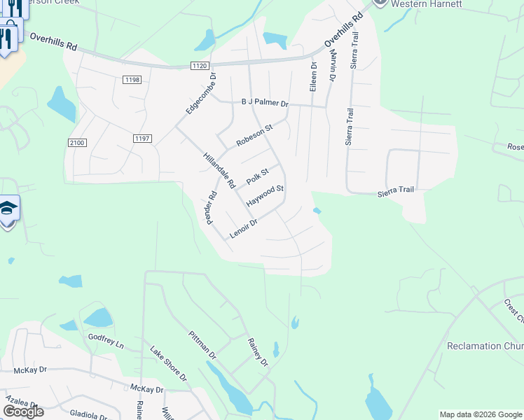 map of restaurants, bars, coffee shops, grocery stores, and more near 422 Hillandale Road in Spring Lake