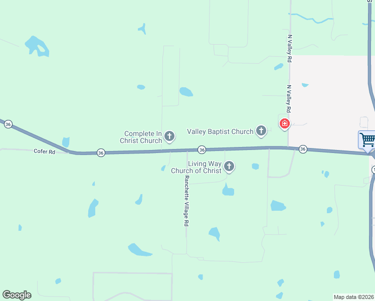 map of restaurants, bars, coffee shops, grocery stores, and more near 101 Ranchette Village Road in Searcy
