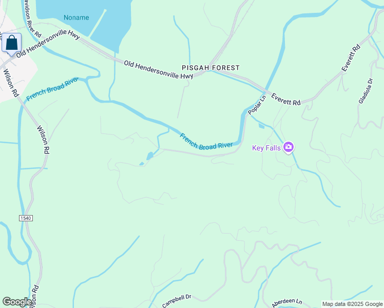 map of restaurants, bars, coffee shops, grocery stores, and more near 551 Poplar Lane in Pisgah Forest