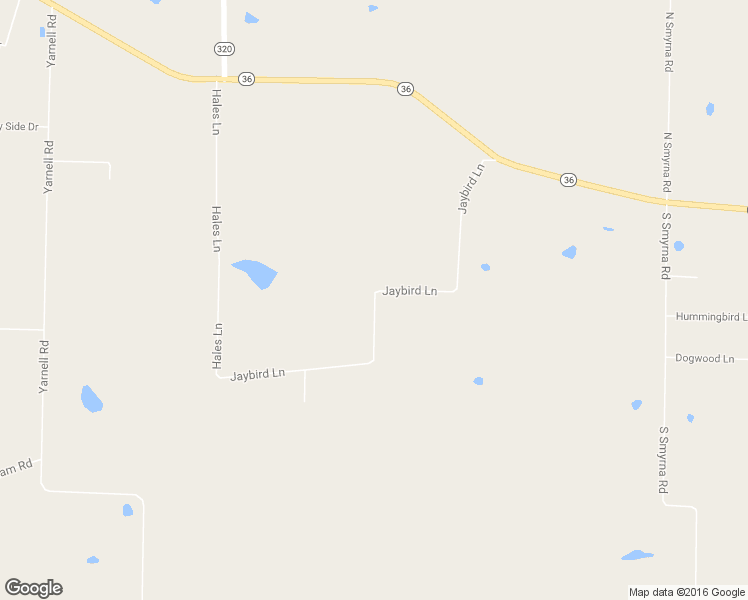 map of restaurants, bars, coffee shops, grocery stores, and more near Jaybird Lane in Searcy