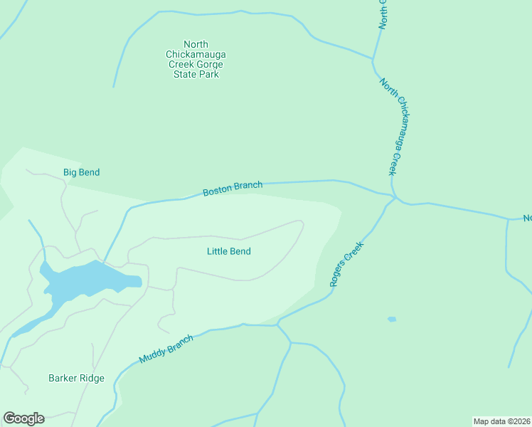 map of restaurants, bars, coffee shops, grocery stores, and more near 2318 Little Bend Road in Signal Mountain