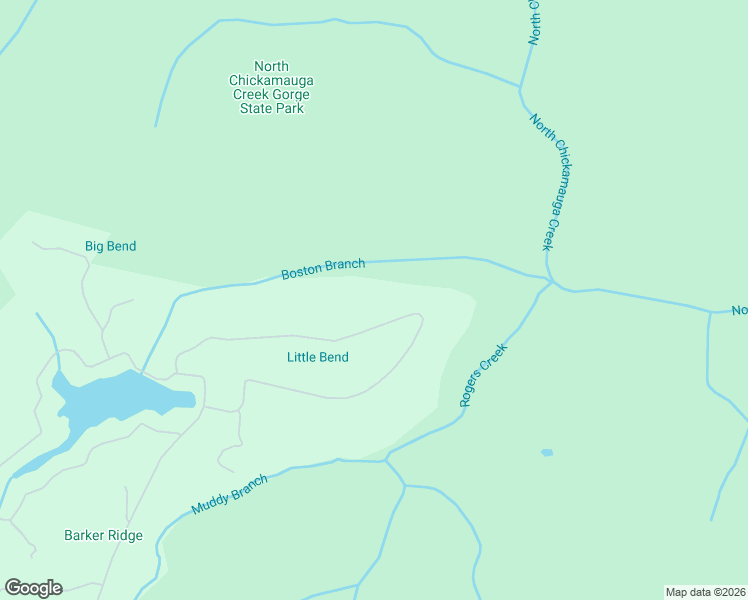 map of restaurants, bars, coffee shops, grocery stores, and more near 2318 Little Bend Road in Signal Mountain