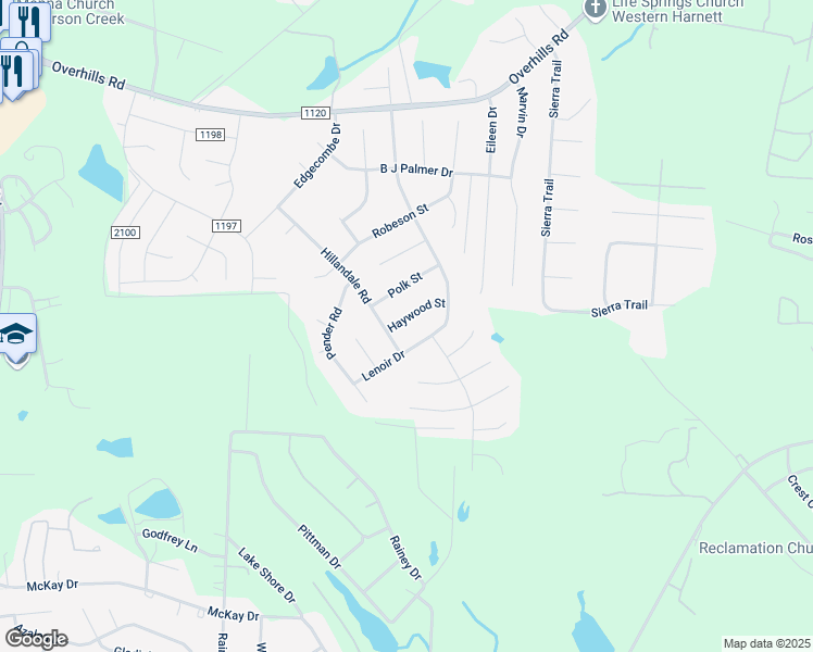 map of restaurants, bars, coffee shops, grocery stores, and more near 422 Hillandale Road in Spring Lake