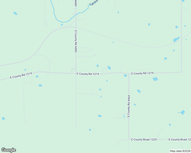 map of restaurants, bars, coffee shops, grocery stores, and more near 40219 East County Road 1219 in Stigler