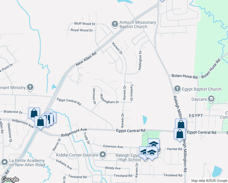 map of restaurants, bars, coffee shops, grocery stores, and more near 3823 Rainford Drive in Memphis