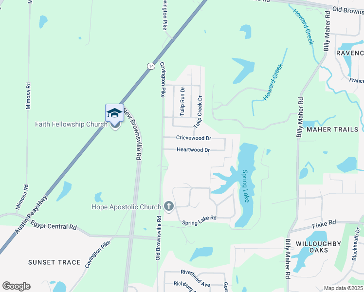 map of restaurants, bars, coffee shops, grocery stores, and more near 5684 Crievewood Drive in Memphis