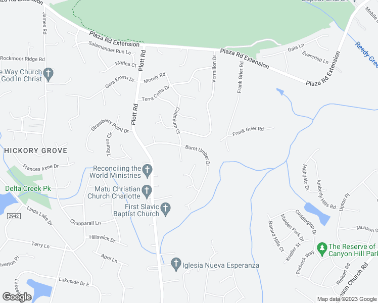 map of restaurants, bars, coffee shops, grocery stores, and more near 8616 Burnt Umber Drive in Charlotte