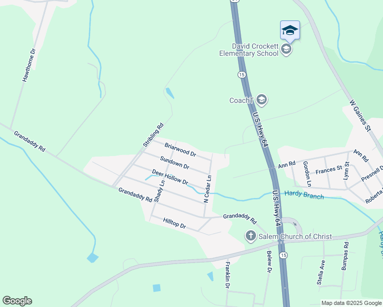 map of restaurants, bars, coffee shops, grocery stores, and more near 1612 Briarwood Drive in Lawrenceburg