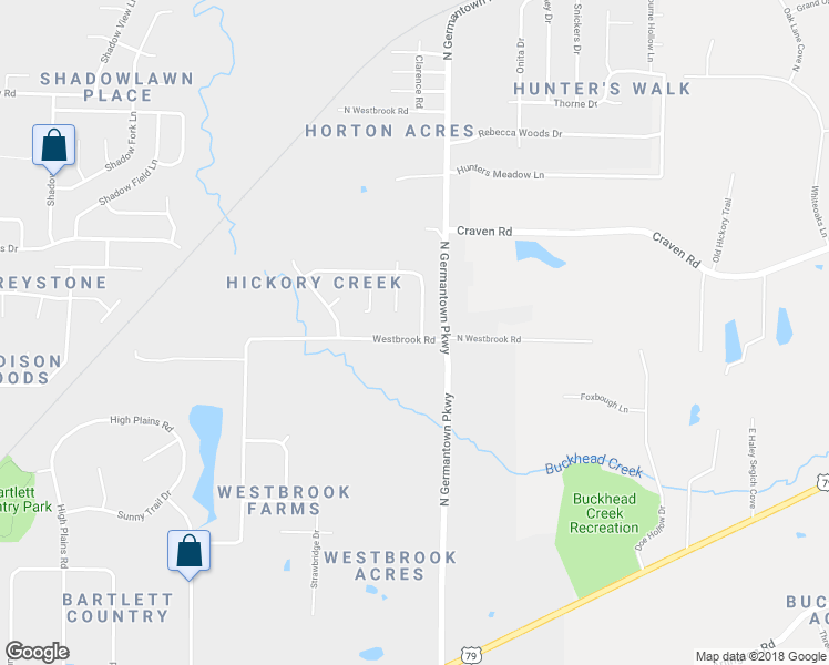 map of restaurants, bars, coffee shops, grocery stores, and more near 4481 Greencedar Lane in Bartlett