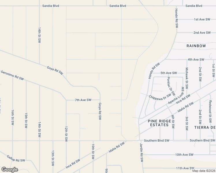 map of restaurants, bars, coffee shops, grocery stores, and more near 6th Ave SW in Rio Rancho
