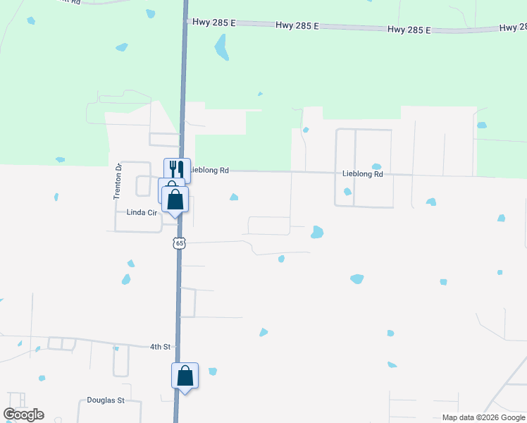 map of restaurants, bars, coffee shops, grocery stores, and more near 8 Whitecloud Drive in Greenbrier