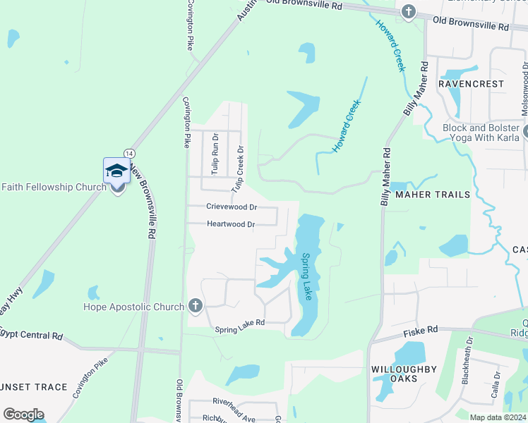 map of restaurants, bars, coffee shops, grocery stores, and more near 5757 Crievewood Drive in Memphis