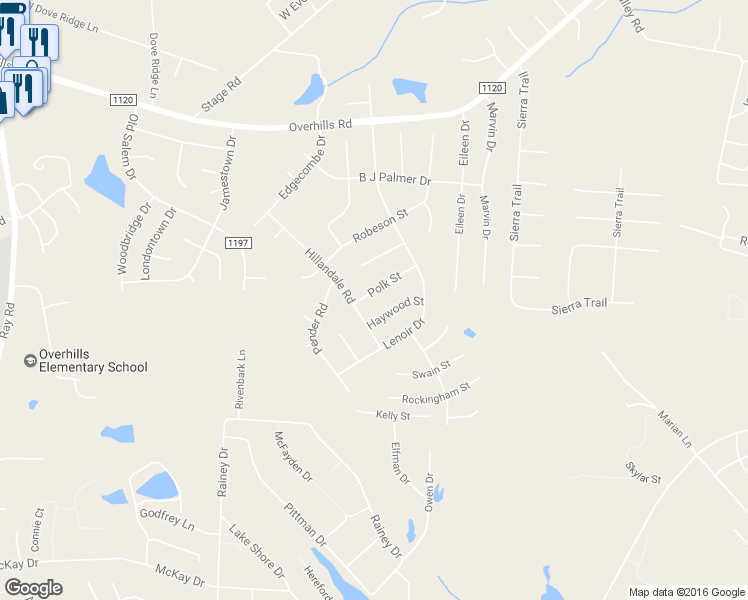 map of restaurants, bars, coffee shops, grocery stores, and more near 40 Polk Street in Spring Lake
