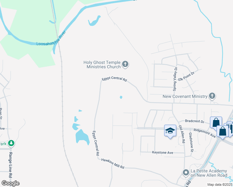 map of restaurants, bars, coffee shops, grocery stores, and more near 3089 Egypt Central Rd in Memphis