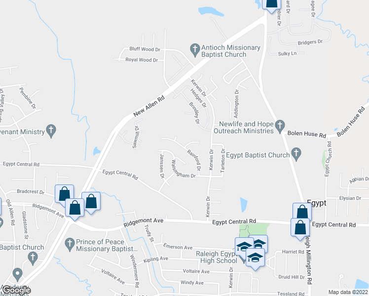 map of restaurants, bars, coffee shops, grocery stores, and more near 3777 Rainford Drive in Memphis
