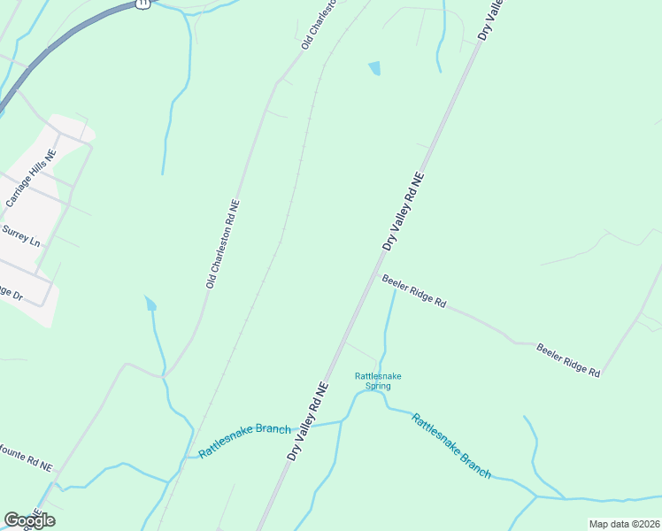 map of restaurants, bars, coffee shops, grocery stores, and more near 1653 Dry Valley Road Northeast in Cleveland