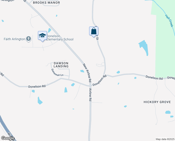 map of restaurants, bars, coffee shops, grocery stores, and more near 4500 Airline Road in Arlington