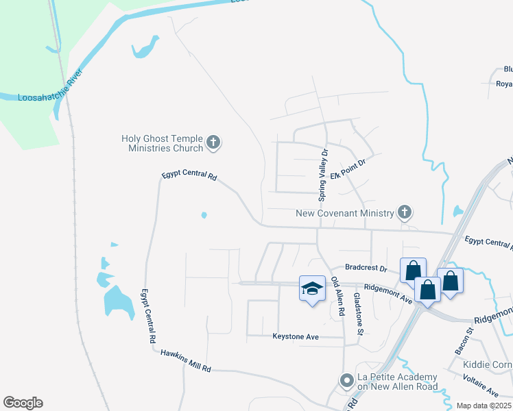 map of restaurants, bars, coffee shops, grocery stores, and more near 3220 Egypt Central Road in Memphis