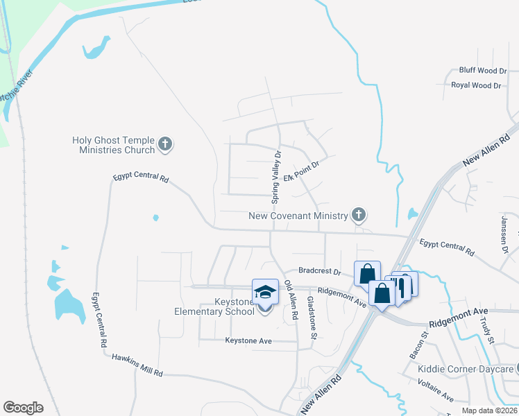 map of restaurants, bars, coffee shops, grocery stores, and more near 3310 Sweet Springs Drive in Memphis