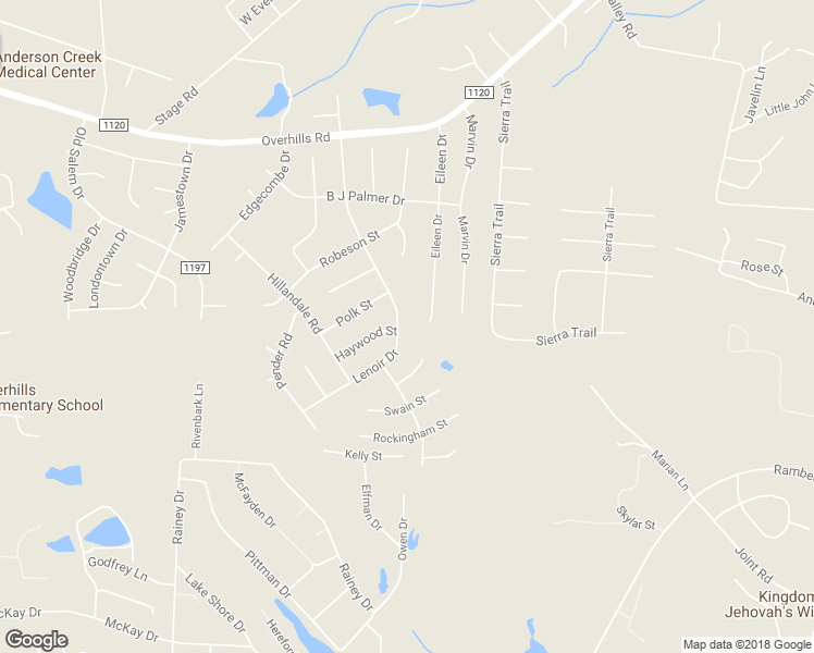map of restaurants, bars, coffee shops, grocery stores, and more near 445 Lenoir Drive in Spring Lake