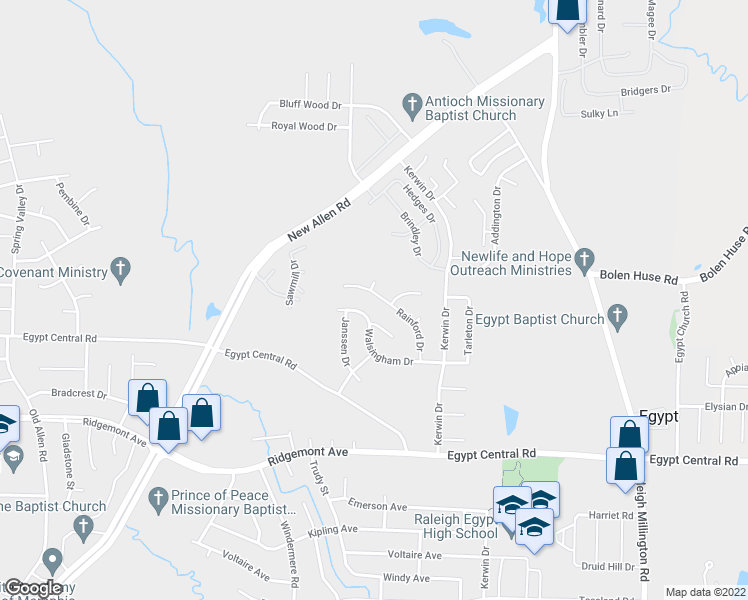 map of restaurants, bars, coffee shops, grocery stores, and more near 3763 Rainford Drive in Memphis