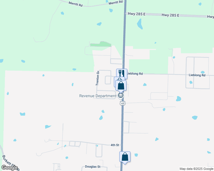 map of restaurants, bars, coffee shops, grocery stores, and more near 45 Linda Circle in Greenbrier