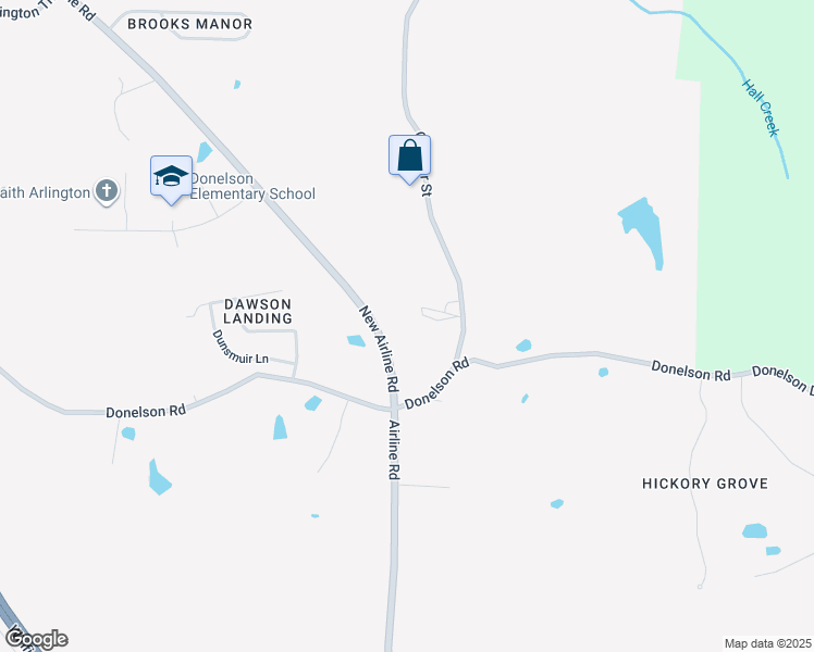map of restaurants, bars, coffee shops, grocery stores, and more near 4500 Airline Road in Arlington