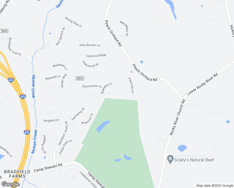 map of restaurants, bars, coffee shops, grocery stores, and more near 11226 Isthmus Court in Charlotte