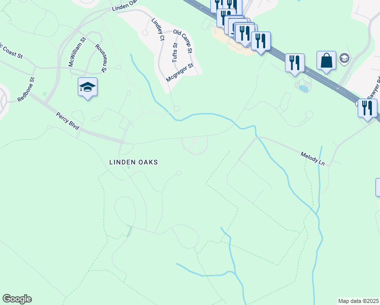 map of restaurants, bars, coffee shops, grocery stores, and more near Scotch Bonnet Loop in Cameron