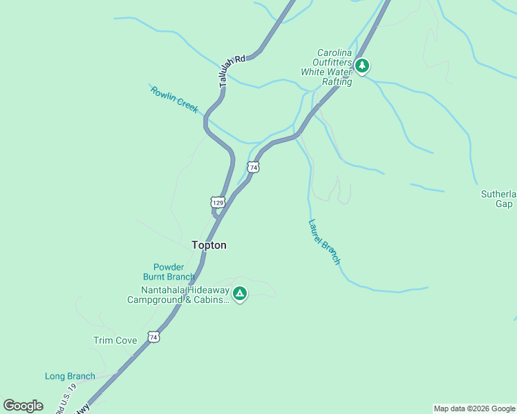 map of restaurants, bars, coffee shops, grocery stores, and more near 425 Franklin Branch Road in Topton