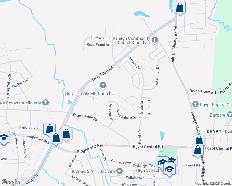 map of restaurants, bars, coffee shops, grocery stores, and more near 3746 Rainford Drive in Memphis