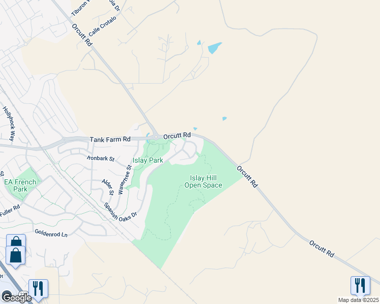 map of restaurants, bars, coffee shops, grocery stores, and more near 1586 Populas Avenue in San Luis Obispo